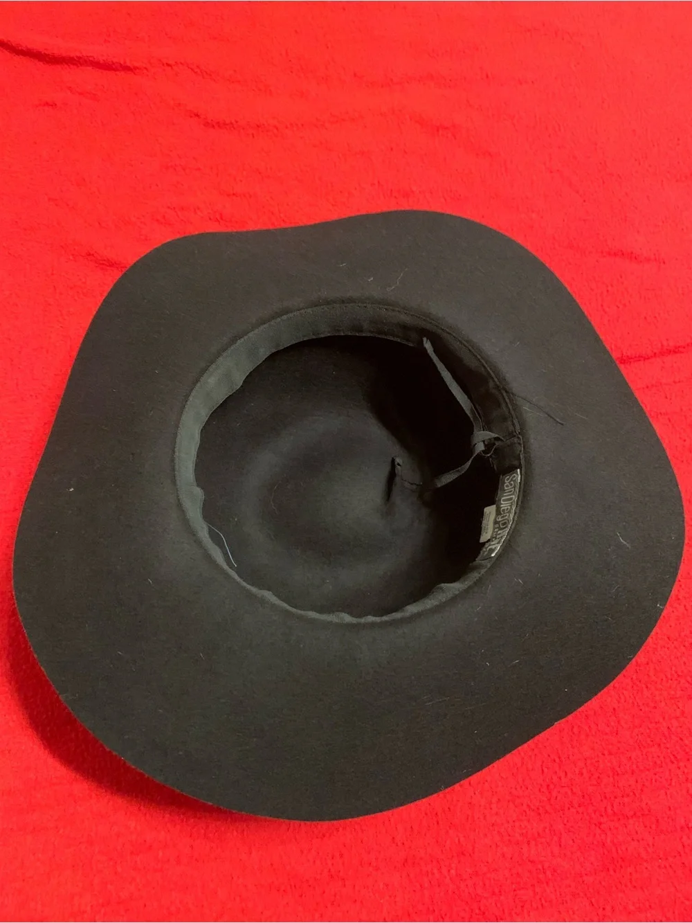 Vintage San Diego Hat Company Felted Wool Floppy Fedora Hat Black - Picture 13 of 16
